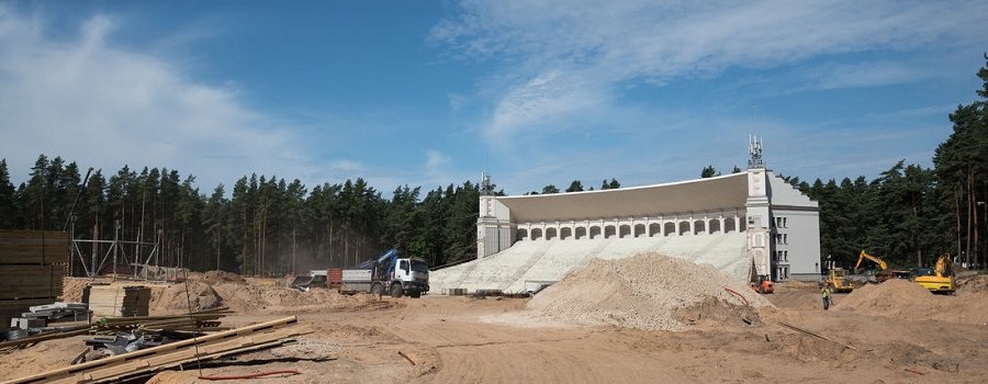 Pabeigta piektā daļa Mežaparka Lielās estrādes pārbūves darbu