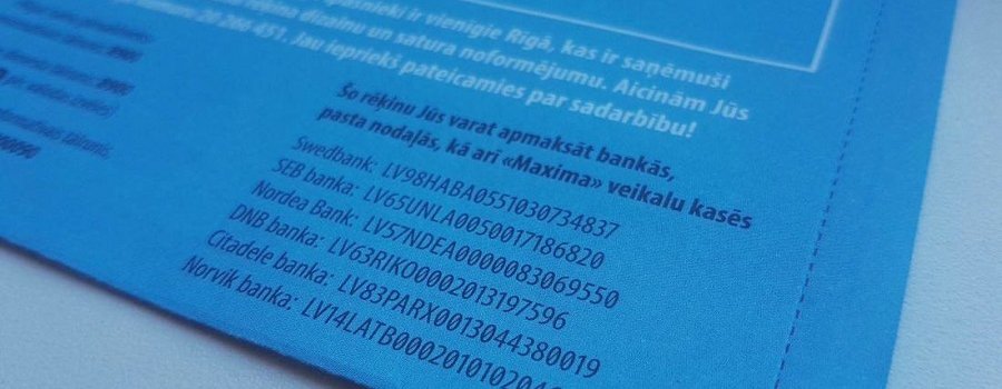 Rīgas namu pārvaldnieks призывает клиентов отказаться от распечатанных счетов