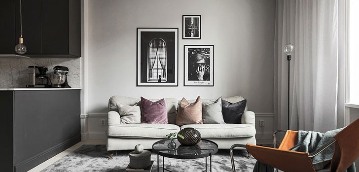 Черно-белый дизайн квартиры