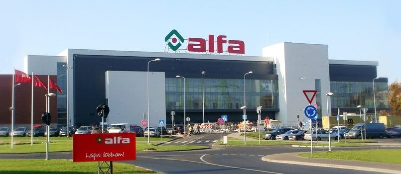 Tirdzniecības parks Alfa paplašinās