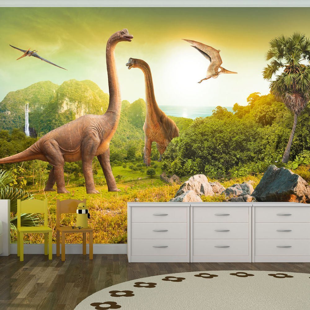 фотообои с динозаврами для детской комнаты