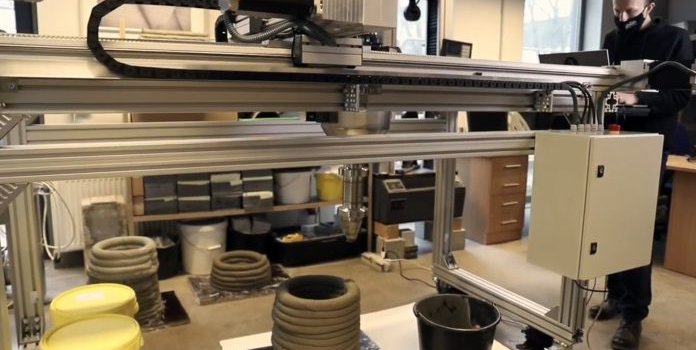 RTU atvērta 3D betona drukas laboratorija