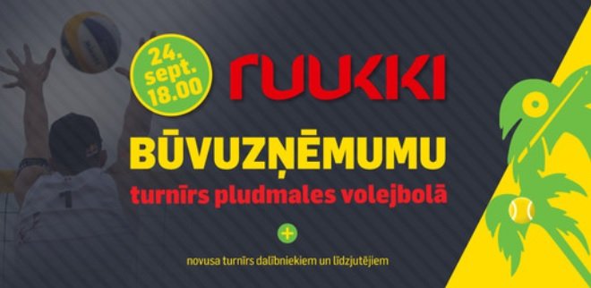 Notiks būvuzņēmēju turnīrs pludmales volejbolā jau 24.septembrī plkst. 18:00!