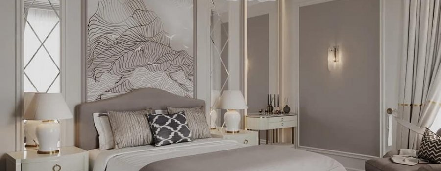 Guļamistabas interjera dizains no Lubovas Ognevas interior design