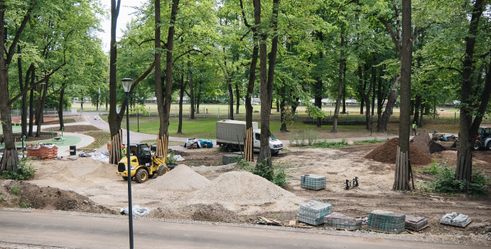 Dauderu parka pārbūvi plānots pabeigt šajā būvniecības sezonā