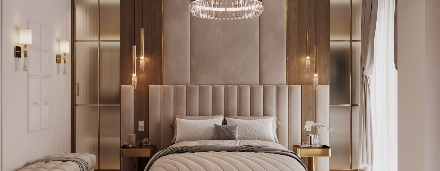 Guļamistabas interjera dizains no Lubova Ogneva interior design
