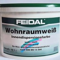 Краска для стен и потолков Feidal Farba Wohnraumweiss 2.5L