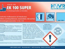 EK 100 SUPER - высококачественный растворитель ржавчины извести и бетона, концентрат - 13-110